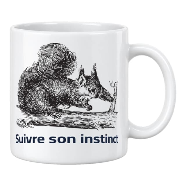 Mug — Castor · Gravure vintage